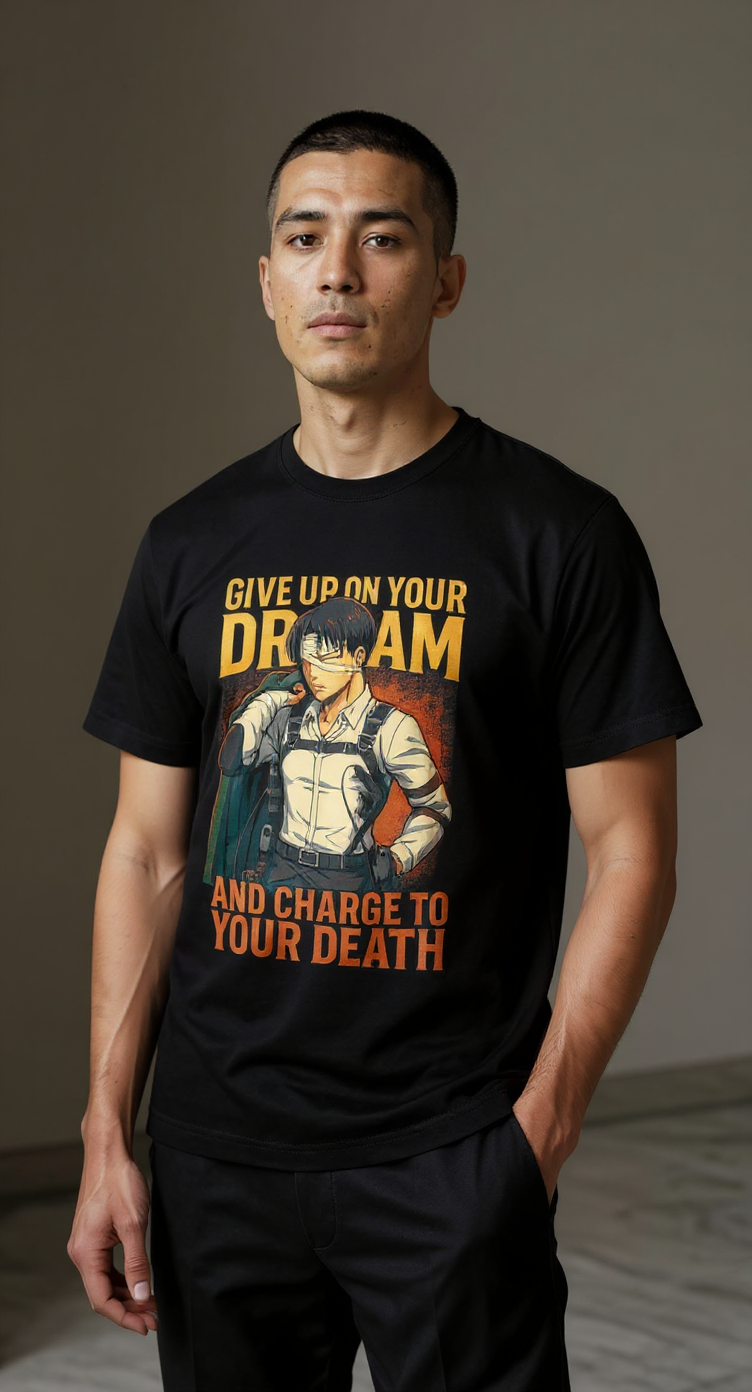 Levi Ackerman Exclusive Merch T-Shirt for Men with Premium 160GSM Print with Wings of Freedom